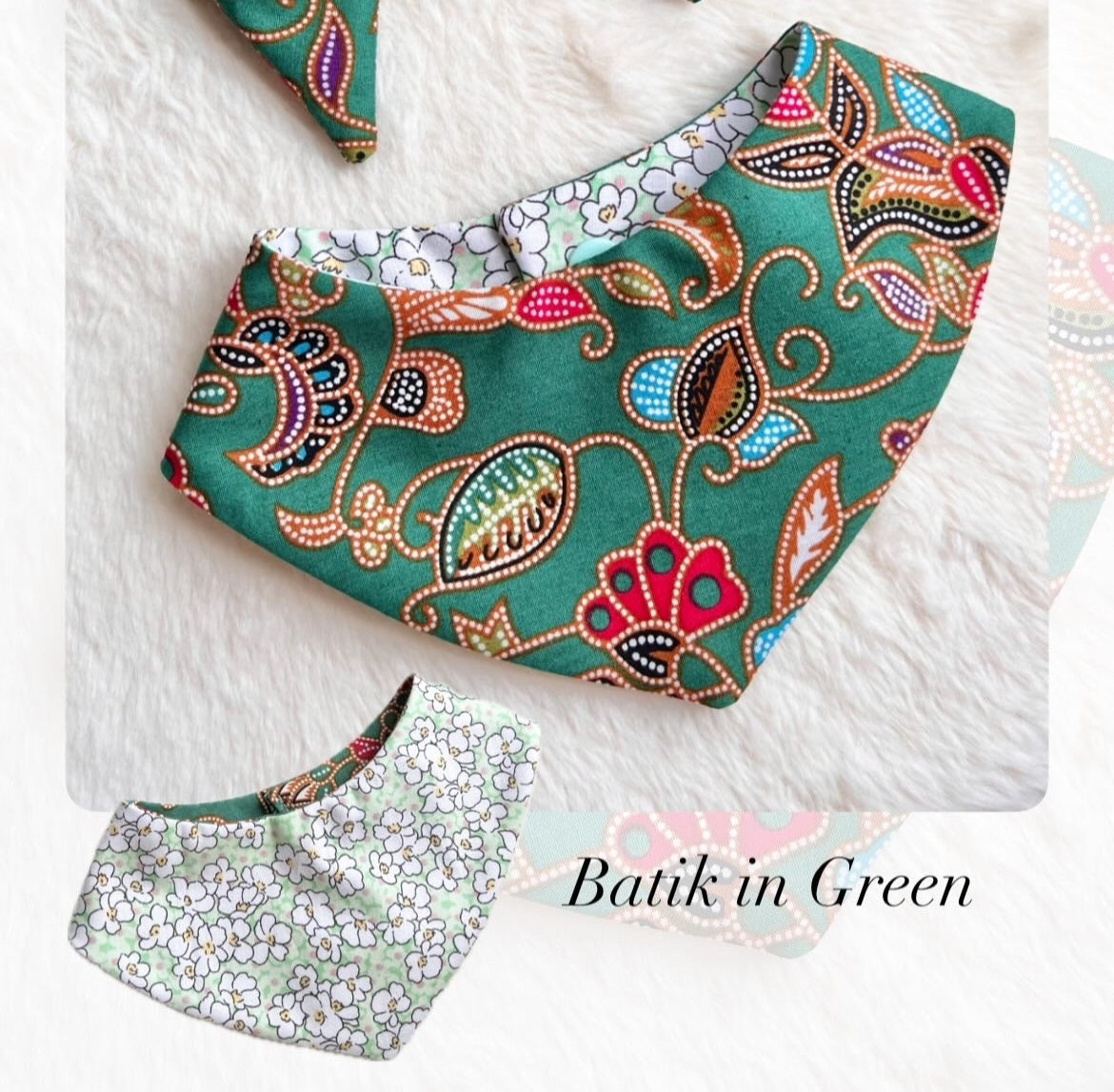 Hari Raya Batik in Green Reversible Bandana