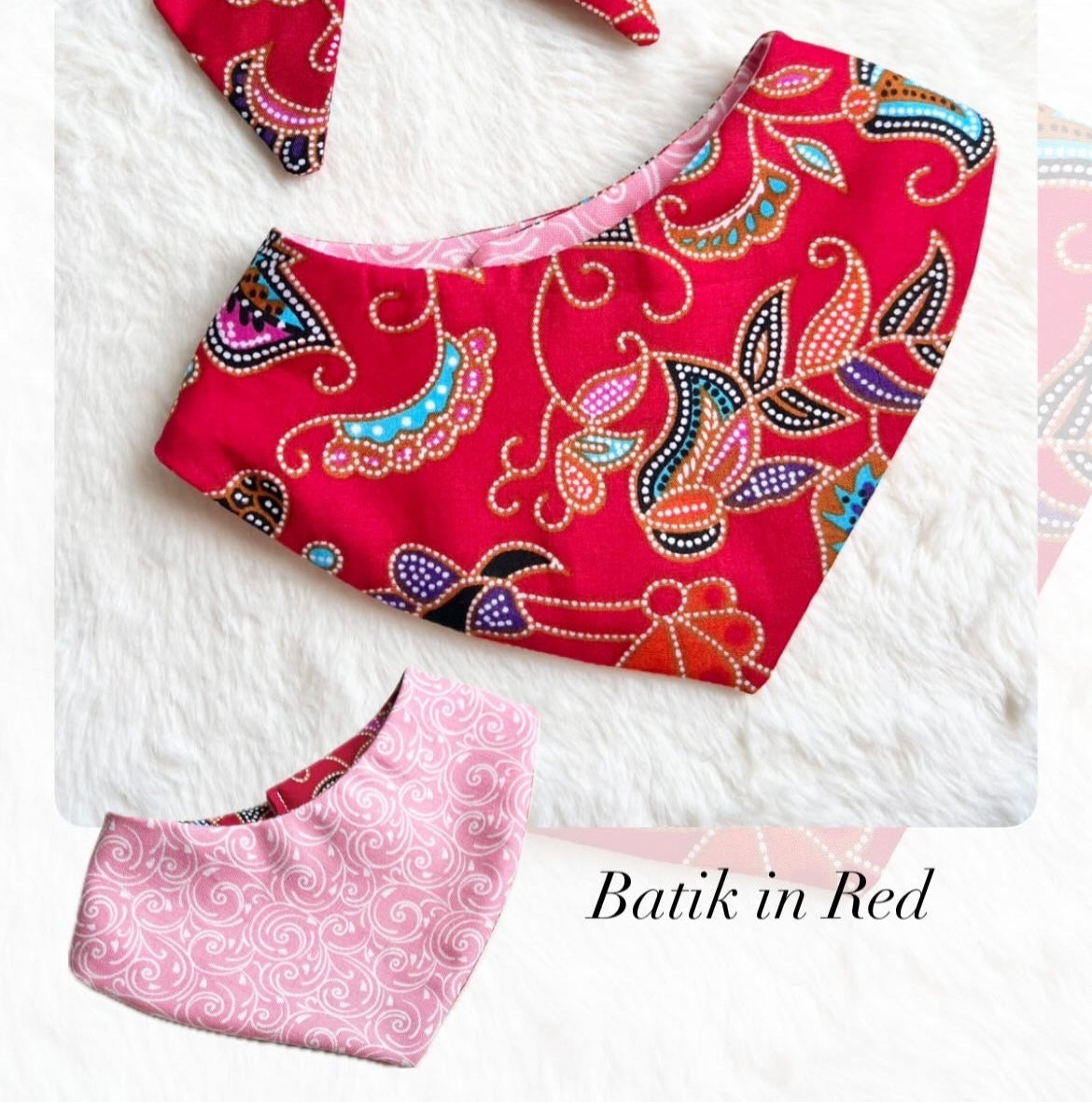 Hari Raya Batik in Red Reversible Bandana
