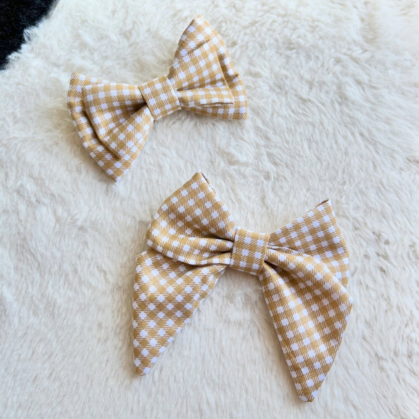 Classic Khaki Sailor Bow Double Bows