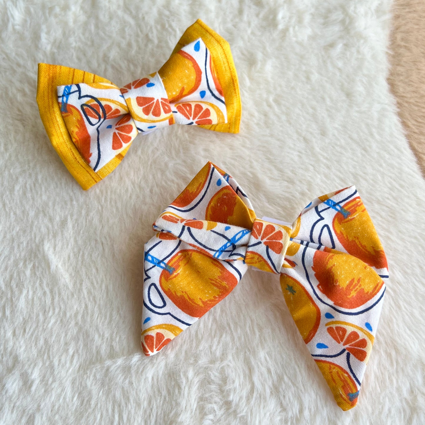 Orange Juice Sailor Bow Double Bows