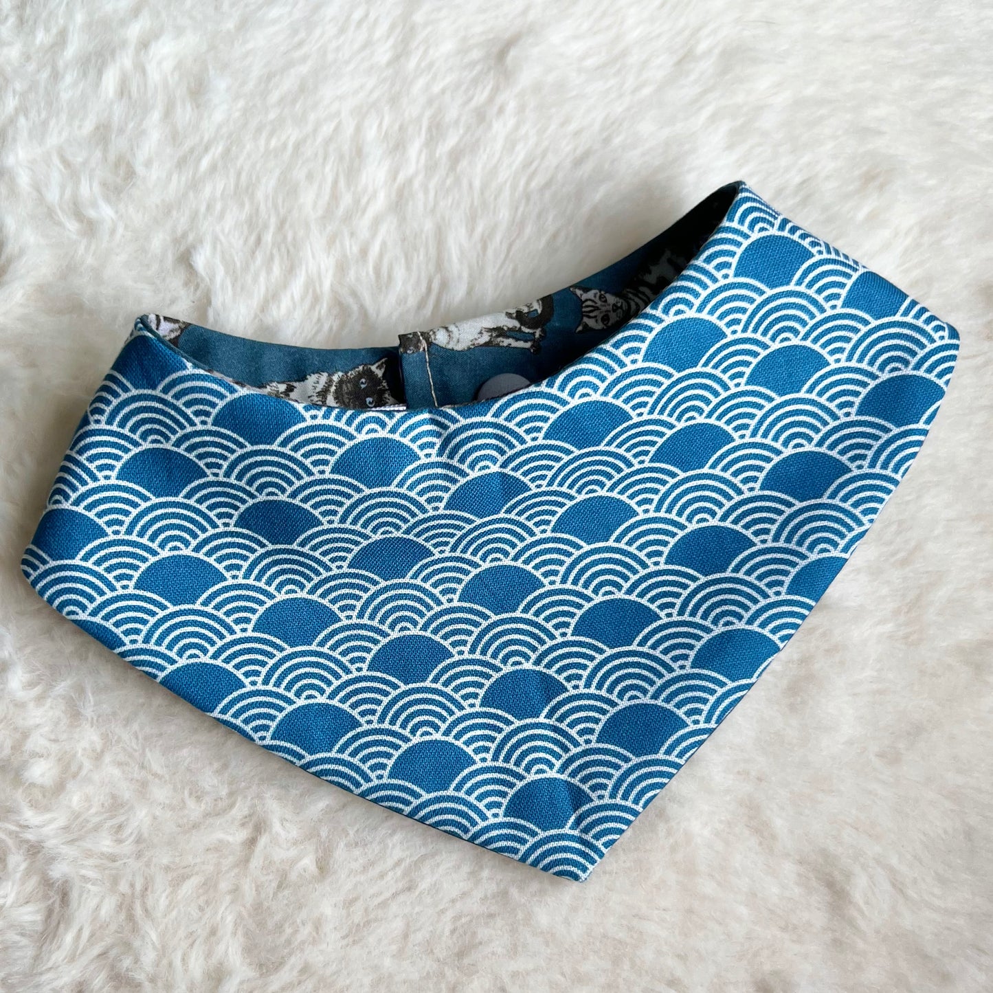Cats Collection in Blue Reversible Bandana