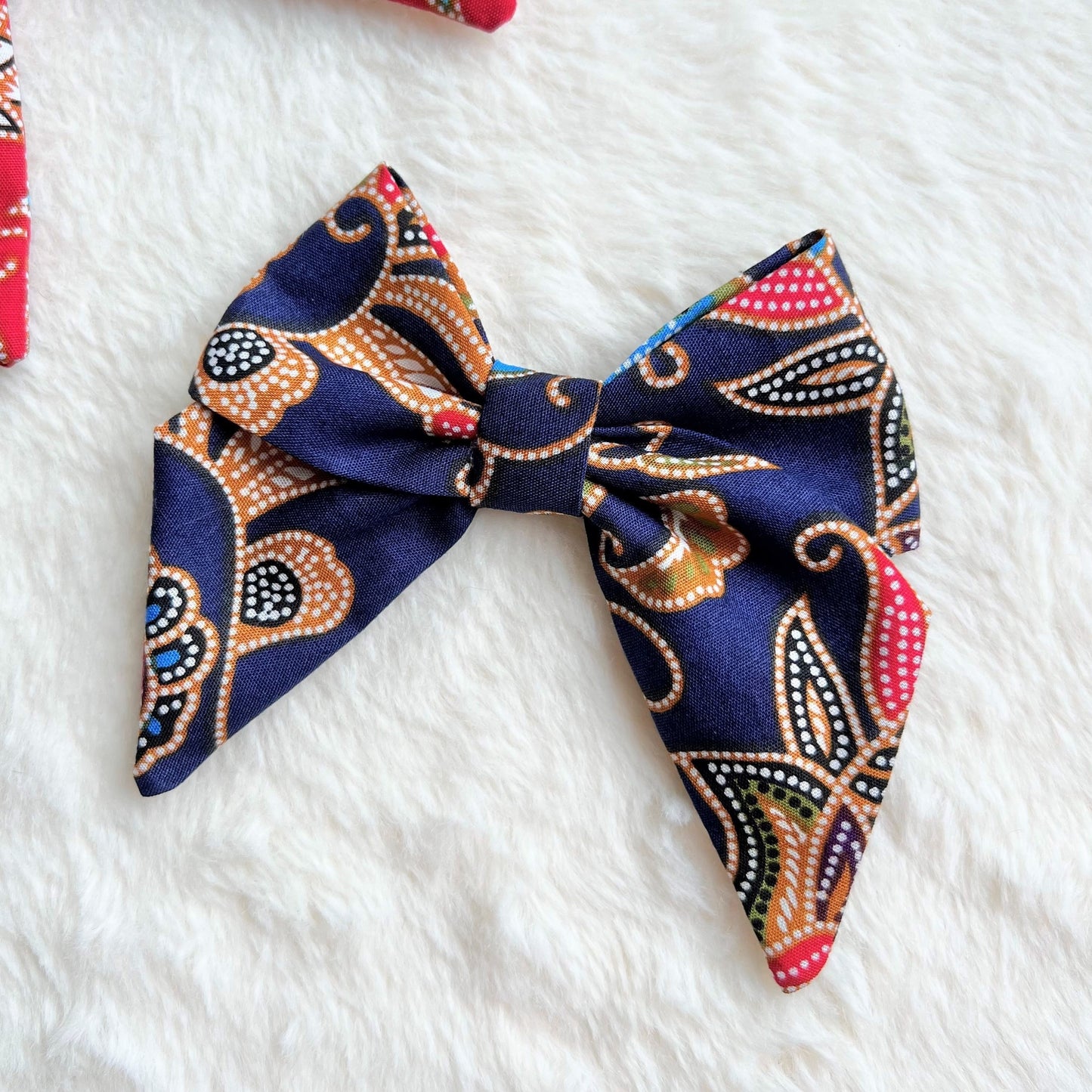 Hari Raya Batik in Blue Sailor Bow
