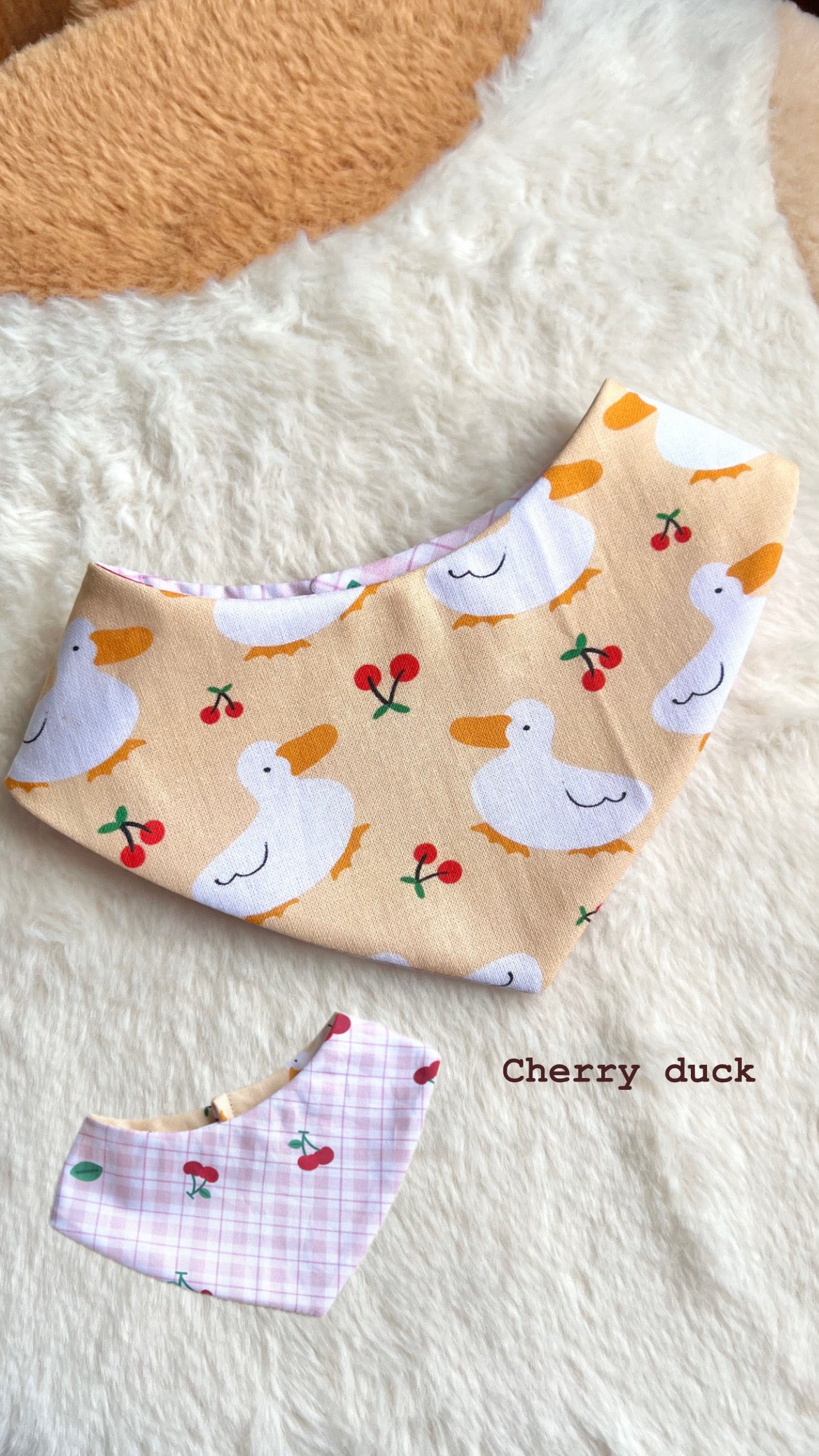 Cherry Duck Reversible Bandana