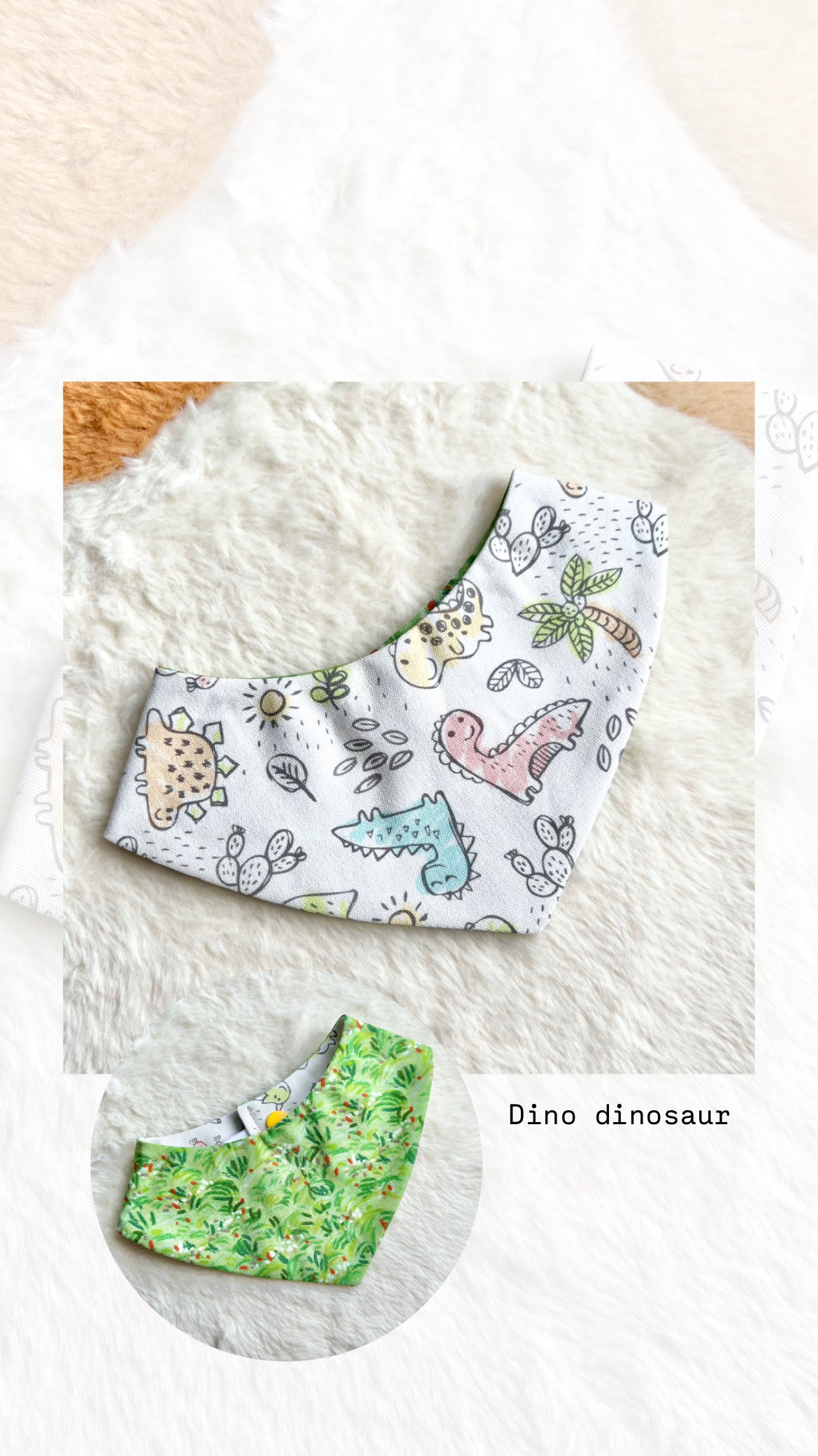 Dino Dinosaur Reversible Bandana