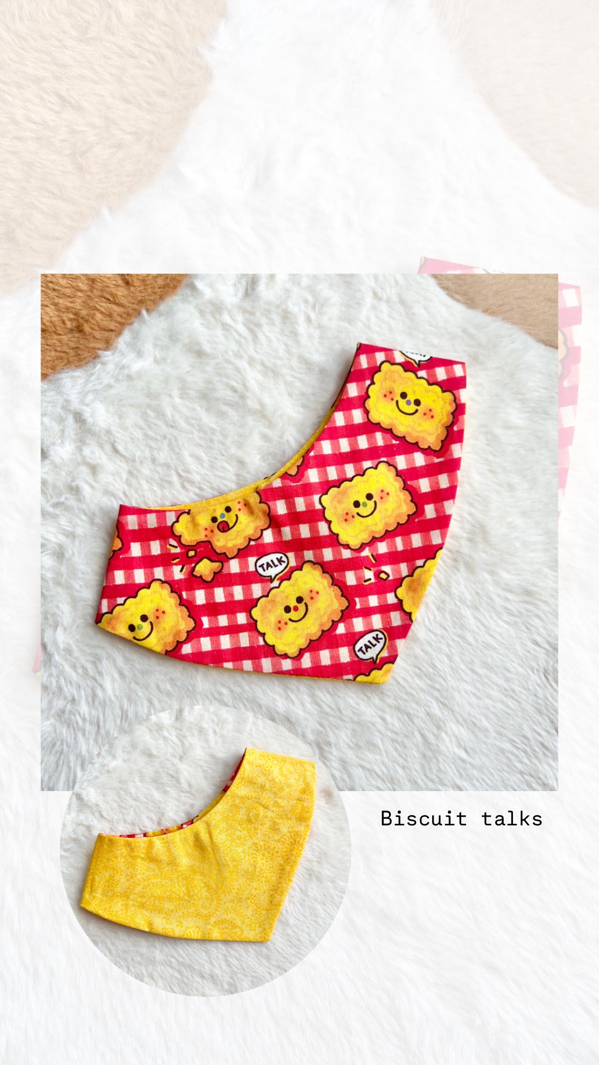 Biscuit Talks Reversible Bandana