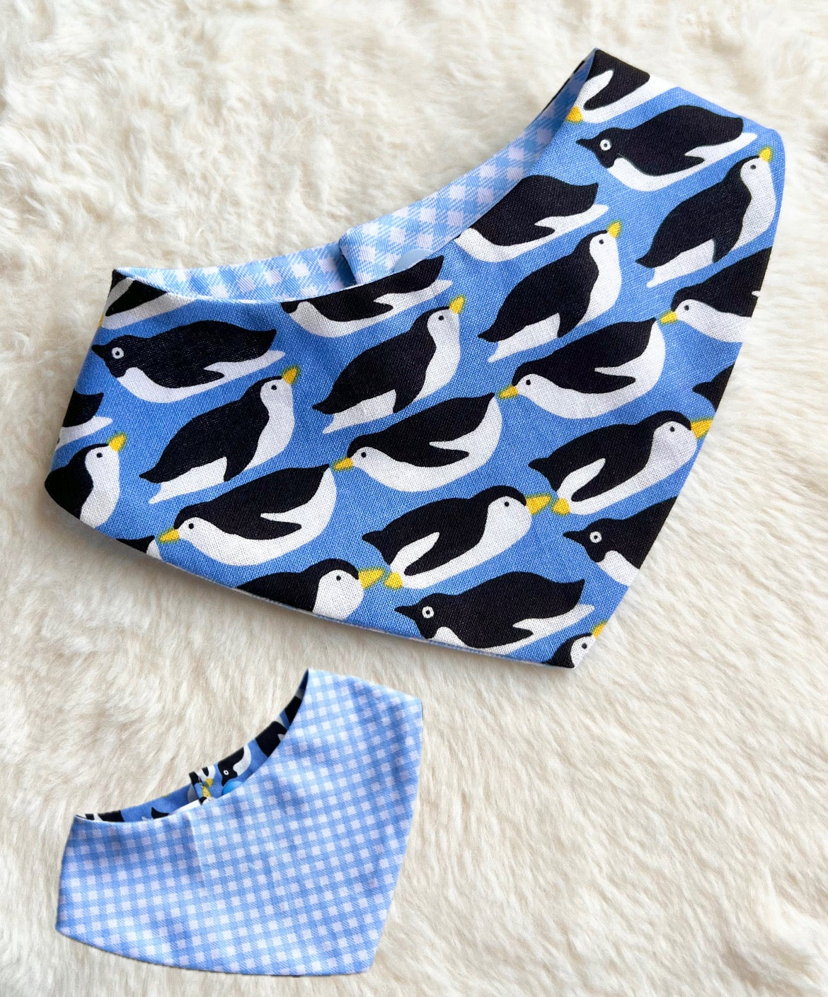 Sliding Penguin in Blue Reversible Bandana
