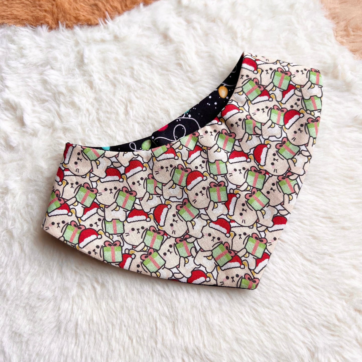 Christmas Santa Meow Reversible Bandana