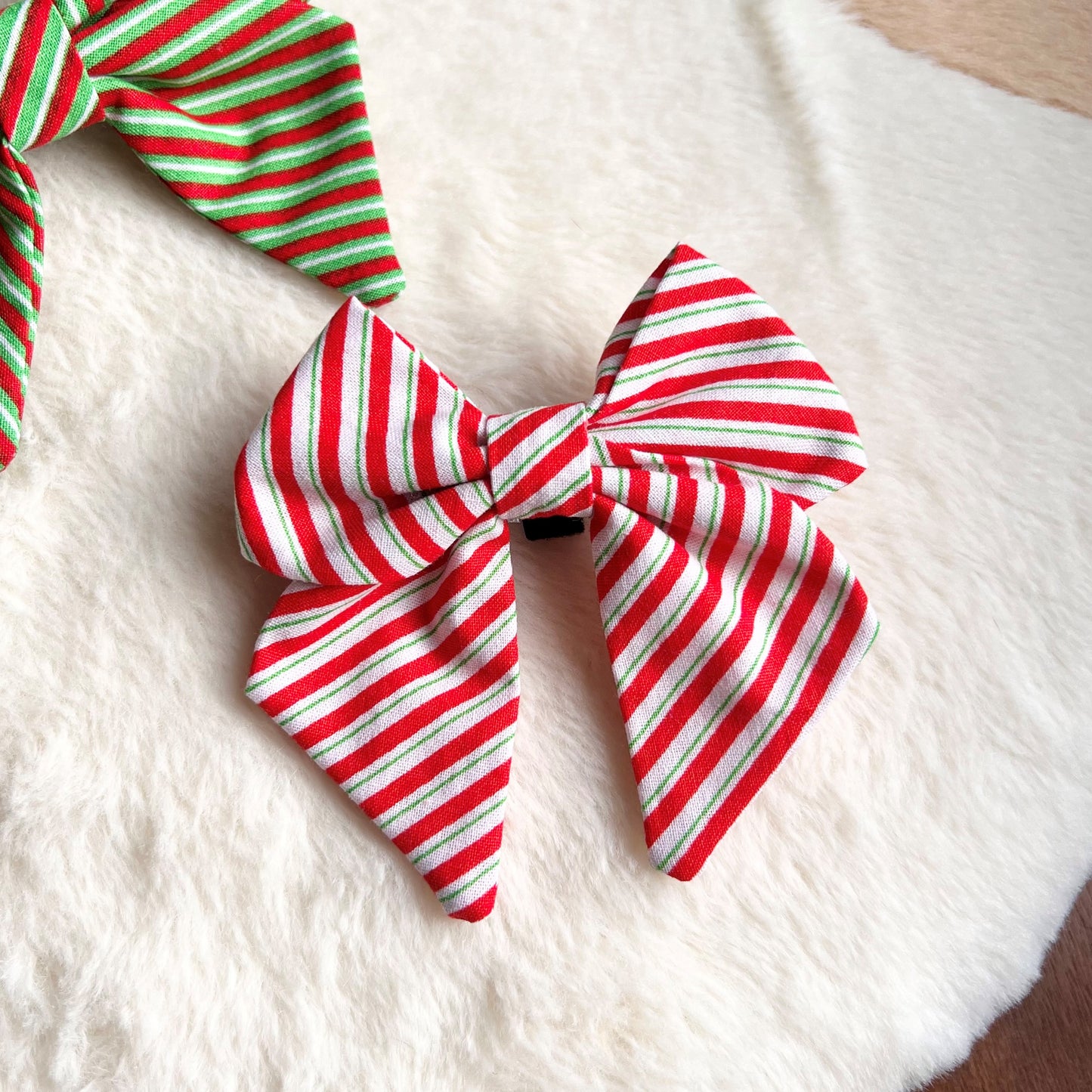 Christmas Classic Candy Cane Sailor Bow