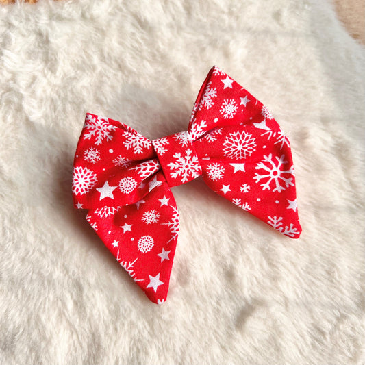 Christmas Snowflakes Man Sailor Bow