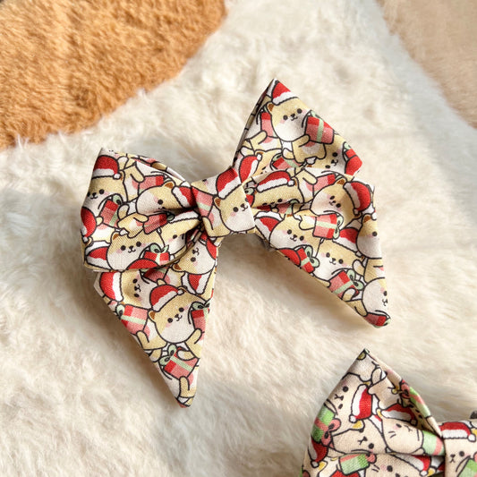 Christmas Santa Woof Sailor Bow